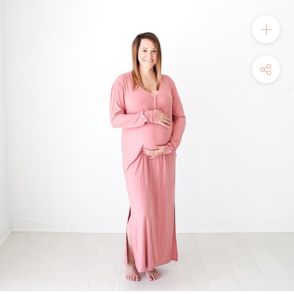 NWT Bamboo Blend Rose Maxi Dress - Large (8/10) - Picture 1 of 8